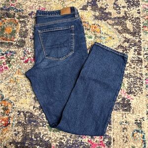 American Eagle Outfitters Dark Blue Straight Skinny Jeans